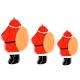 Christmas Tree Hanging Decoration Green Santa Clauses In Three Sizes
